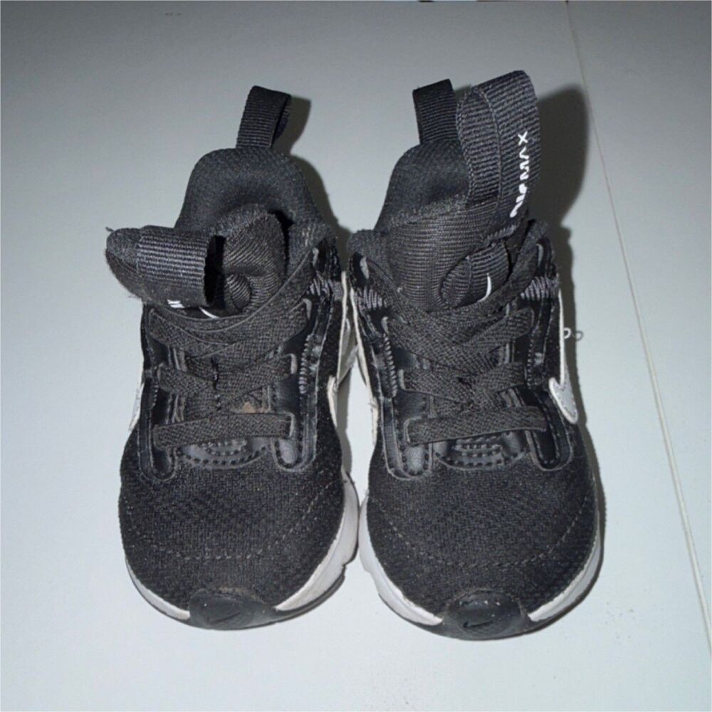 Nike Air Max DH9410-002 Sneakers Black White Mesh Kids US 5C Low Top